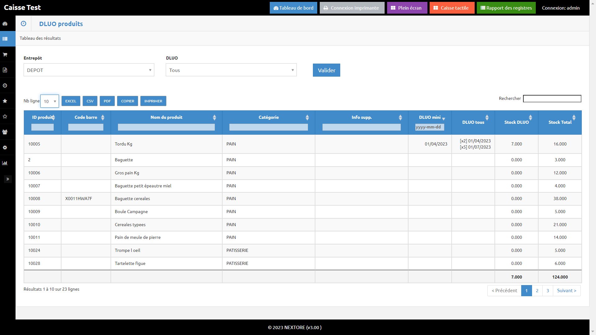 4.1.9 DLUO produits